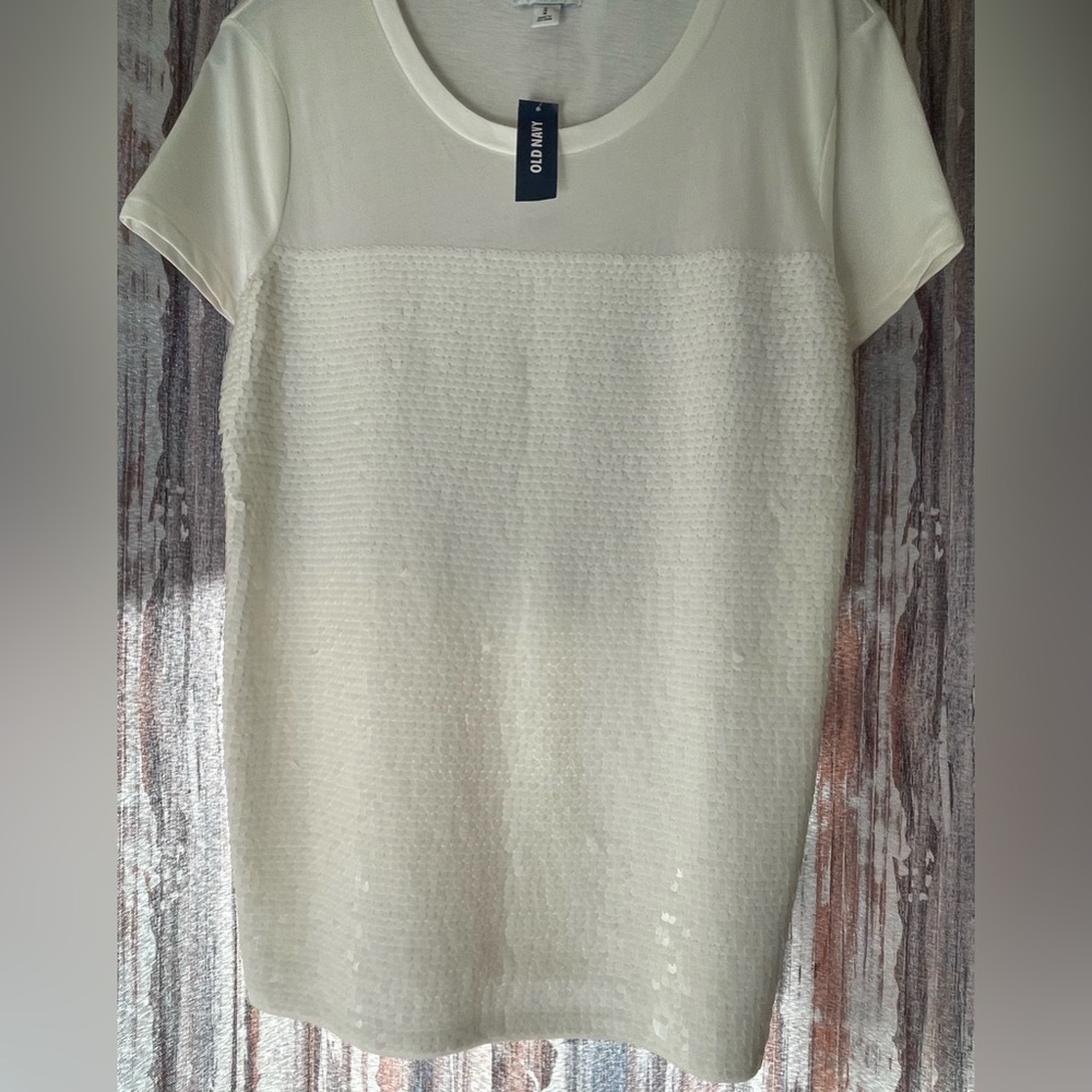Old Navy Mermaid Sequin Tee New with Tags Size M - Picture 2 of 5